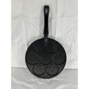 Nordic Ware Holiday Shaped Pancake Pan Non-Stick Griddle Black